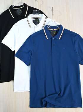 男装好货推荐2512/29气质通勤珠地棉休闲直筒短袖Polo衫