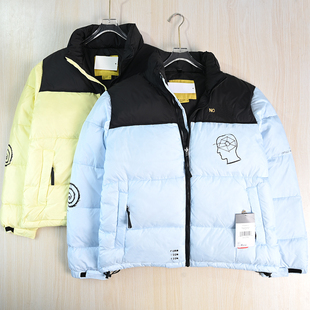 厚实85鸭绒绗缝隐藏帽立领保暖羽绒服 情侣款 2512