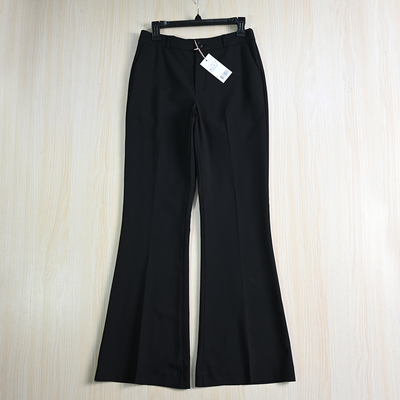 弹力棉高腰直筒职业装休闲喇叭裤