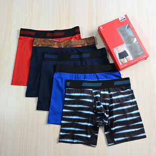 五条礼盒装 257 舒适丝弹松紧腰立体裁剪平角内裤 男士
