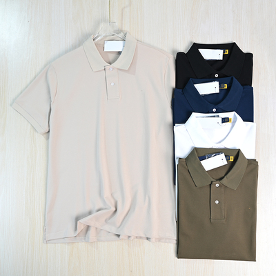 通勤基础款珠地棉休闲短袖Polo衫
