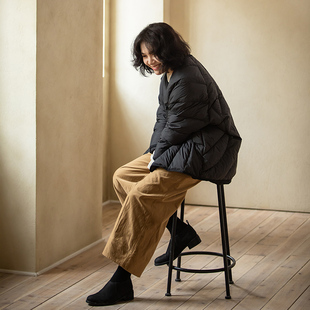 简约宽松阔腿长裤 复古丝绒萝卜裤 微瑕疵五折 ltyp旅途原品