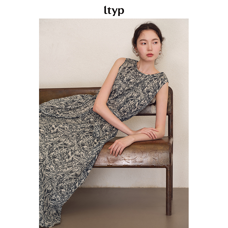 ltyp旅途原品植物印花系列背心裙