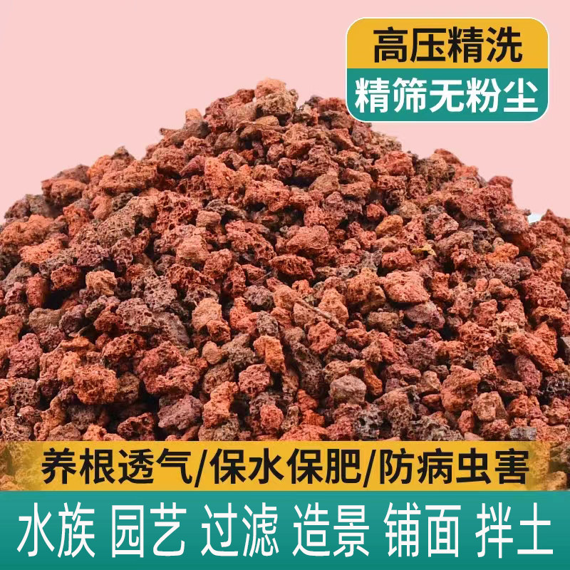 天然火山石颗粒红火山岩鱼缸造景过滤底砂兰花拌土多肉专用铺面石,鲜花速递/花卉仿真/绿植园艺,介质/营养土,淘宝优惠券,粉丝福利购,淘宝优惠卷