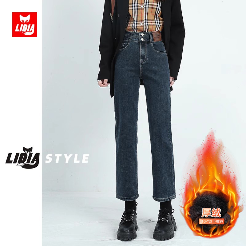 高显瘦直筒九分牛仔裤女