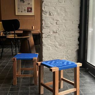 云南特色 饭馆家用小方凳 傣家纯手工编织实木四方凳子 结实耐用