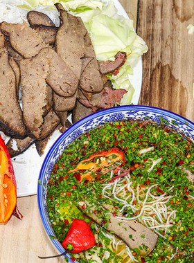 云南德宏 撒撇芒市傣味苦撒速食 新鲜米线 柠檬酸撒 撒苤真空袋装