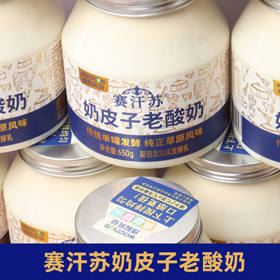 赛汗苏蒙古奶皮子老酸奶650克/罐
