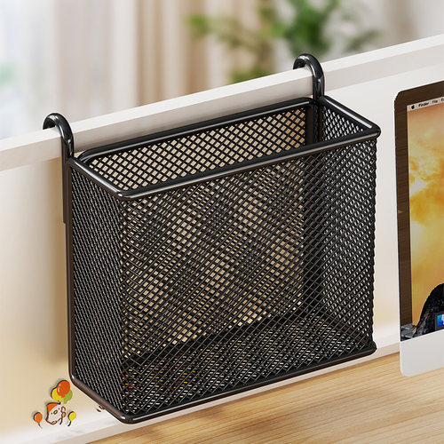 笔筒悬挂式挂钩收纳盒办公室桌面隔板屏风挂篮可壁挂工位床边储物