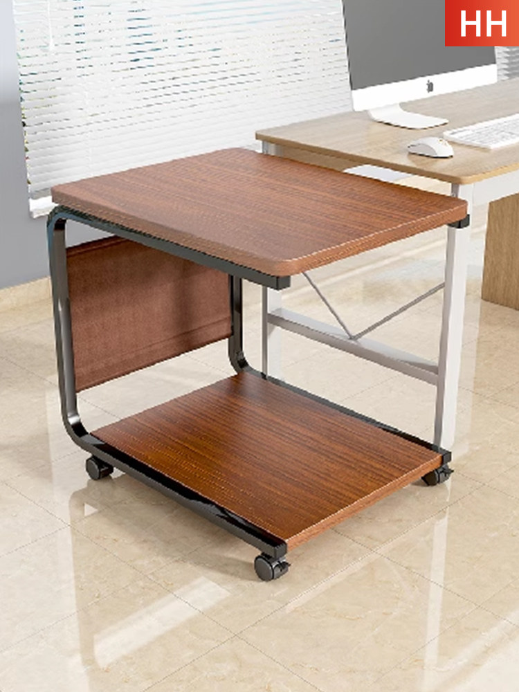 可移动电脑主机托架办公室家用打印机置物架带轮台式机箱收纳支架