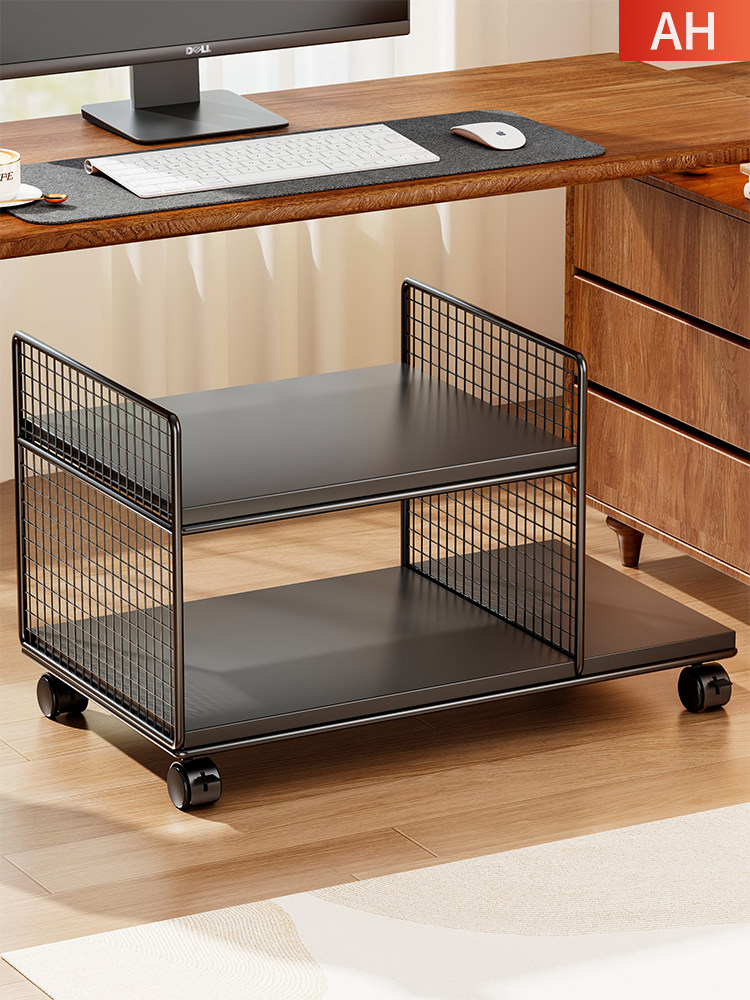 移动台式电脑主机支架下的桌子打印机存储架书桌工作站存储架支架