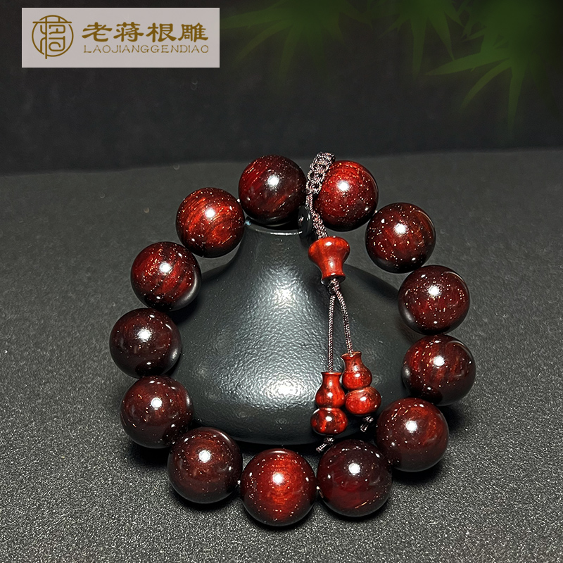 老蒋甄选 1.8-798印度小叶紫檀手串高油高密佛珠多样性发其一
