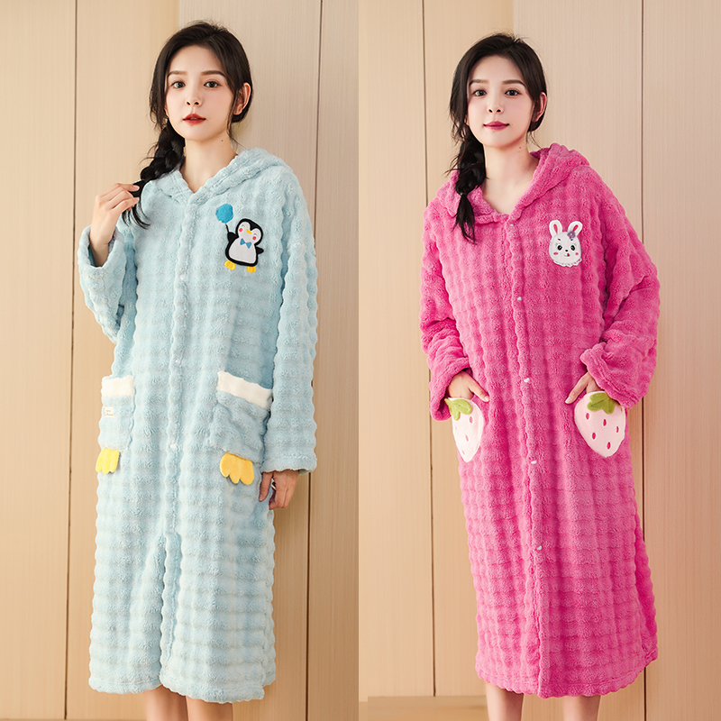 秋冬浴巾浴袍可穿式大人儿童游泳洗完澡穿的浴衣吸水速干成人斗篷