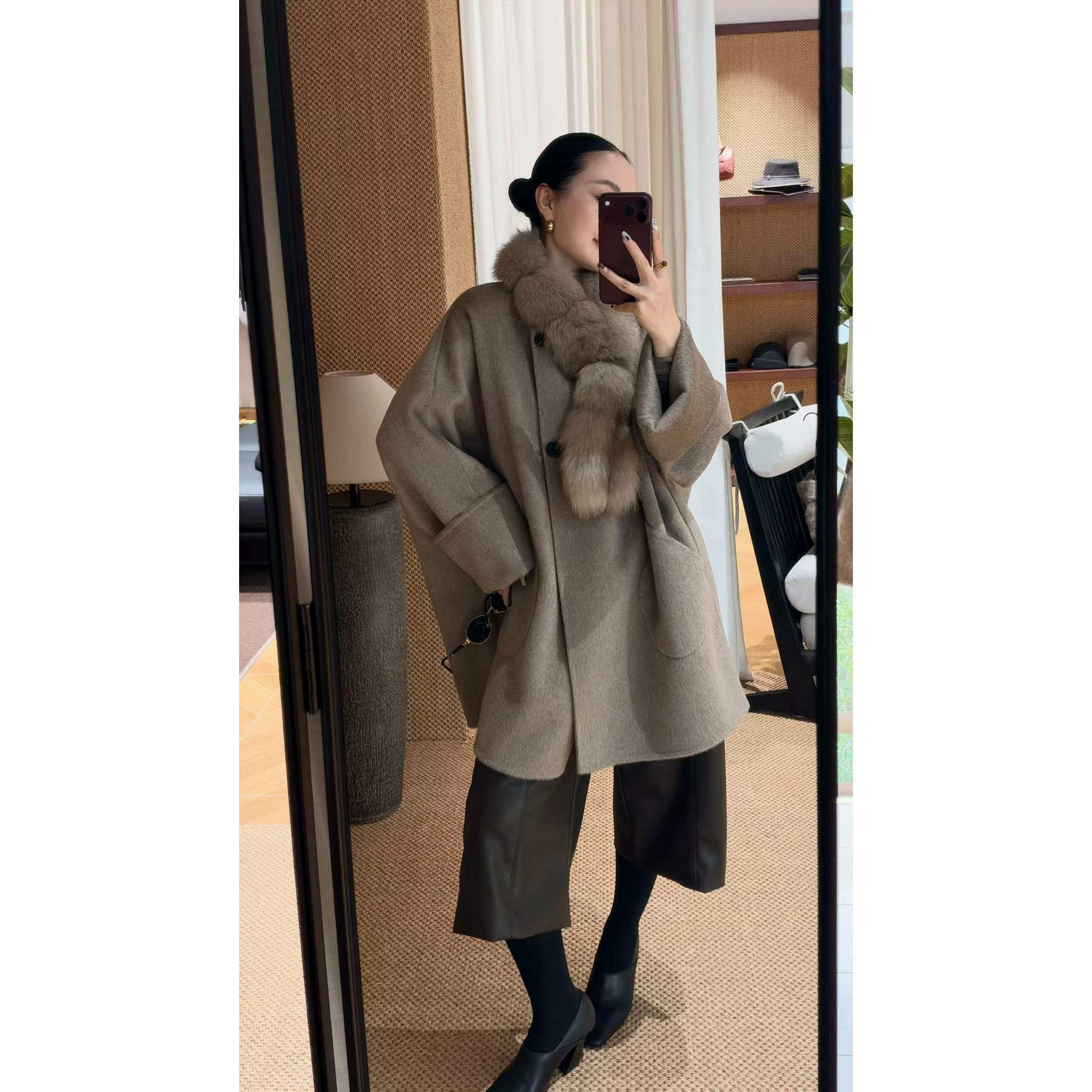 秋冬复古双面呢大衣外套女2026新款小个子气质保暖高级感上衣