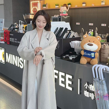 高端双面羊绒大衣女2025年新款宽松中长款高级感慵懒风羊毛呢外套