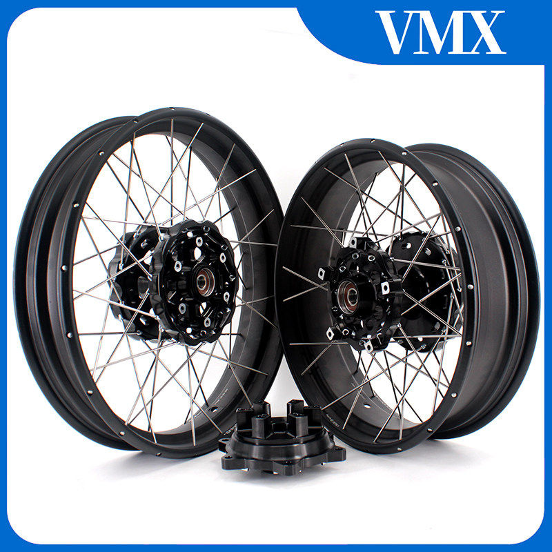 VMX 轮毂 越野真空辐条轮辋适配宝马F700GS/ADV钢圈外圈黑色CNC