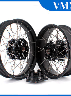 VMX 轮毂 越野真空辐条轮辋适配宝马F700GS/ADV钢圈外圈黑色CNC
