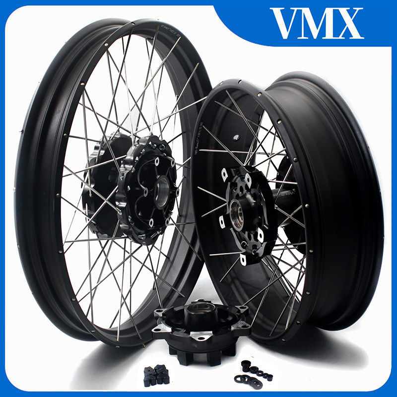 VMX-Racing真空辐条轮辋轮组适配宝马F800GS/ADV钢圈外圈 黑色