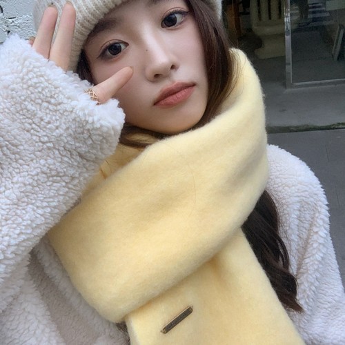 秋冬纯色韩版男女流苏围巾保暖