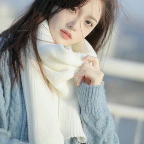 秋冬纯色百搭男女柔软围巾保暖