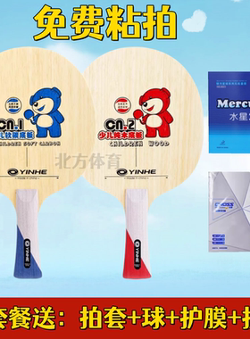 银河CN-2 CN2纯木CN1碳素儿童乒乓球底板球拍初学者训练球拍