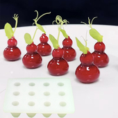 葫芦鹅肝模具创意烘焙慕斯红酒樱桃鹅肝意境冷菜摆盘装 饰硅胶模具