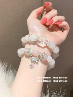 在逃公主｜天然粉水晶手链手串招桃花转运旺人缘好运新款送闺蜜女