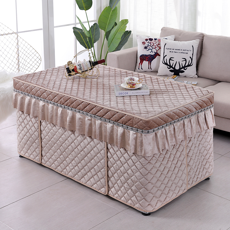 加厚烤火桌子罩套加绒加厚长方形