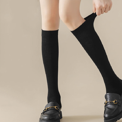 永春保暖女羊毛学院风中筒袜防滑