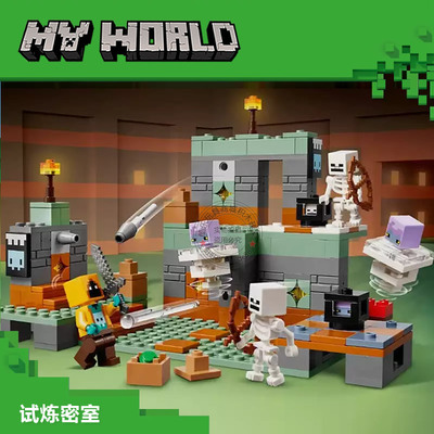 我的世界系列试炼密室寻宝人仔儿童男女孩拼装积木玩具礼物21271