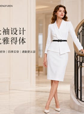 简约气质通勤春秋新品翻领连衣裙