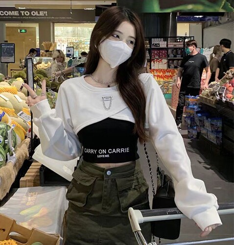 上衣设计感薄款长袖爵士跳舞宽松