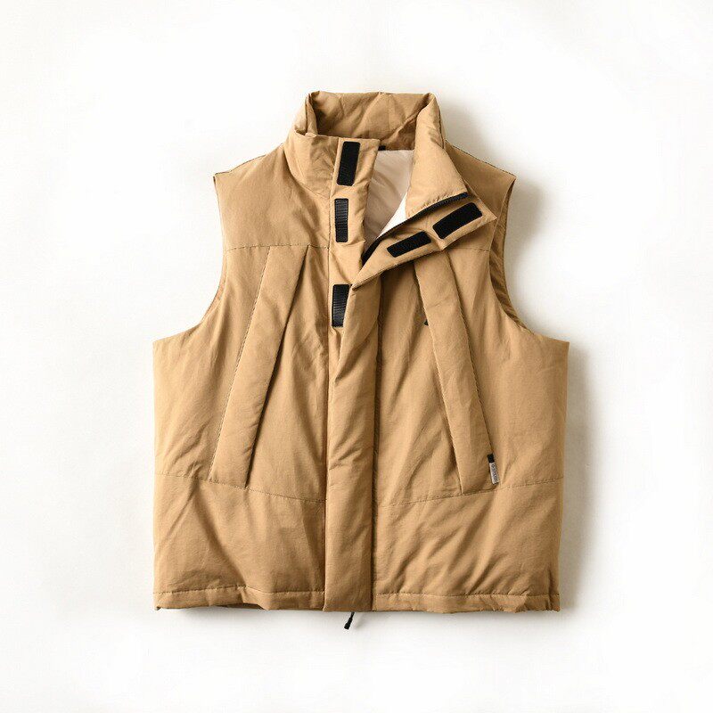 대외 무역 오리지널 싱글 테일 상품 90 덕 다운 트렌디 루즈 스탠드 업 칼라 기능성 방수 다운 조끼 남성용 겨울 0654