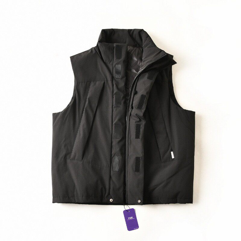 대외 무역 오리지널 싱글 테일 상품 90 덕 다운 트렌디 루즈 스탠드 업 칼라 기능성 방수 다운 조끼 남성용 겨울 0654