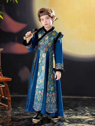 Детское ханьфу для мальчиков, костюм, китайский стиль, 2024 года