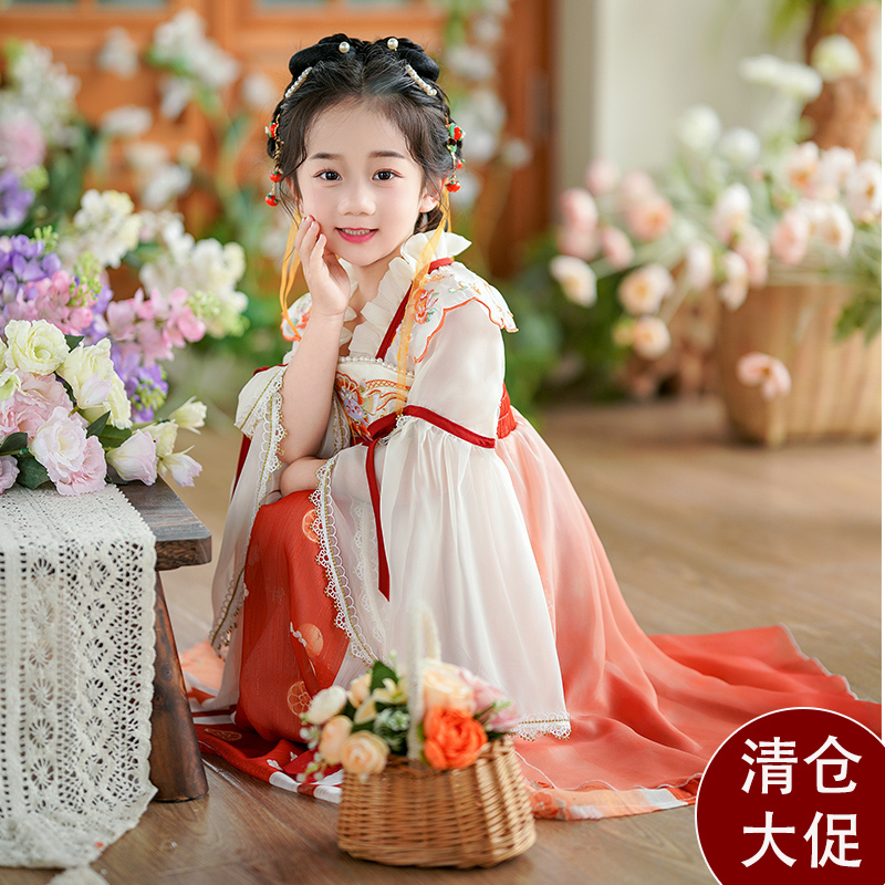 女童汉服中国风连衣裙
