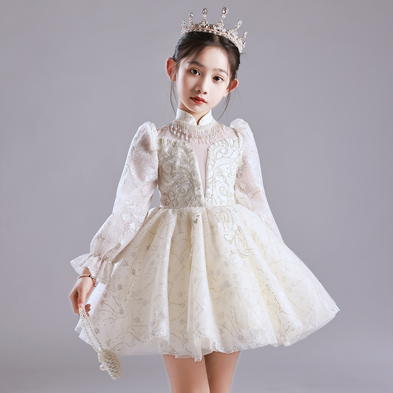 速发童礼服儿童蓬蓬纱公主裙2022年新款小孩钢琴演奏连衣裙演出服