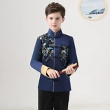 Весеннее детское платье для мальчиков, комплект, китайский стиль