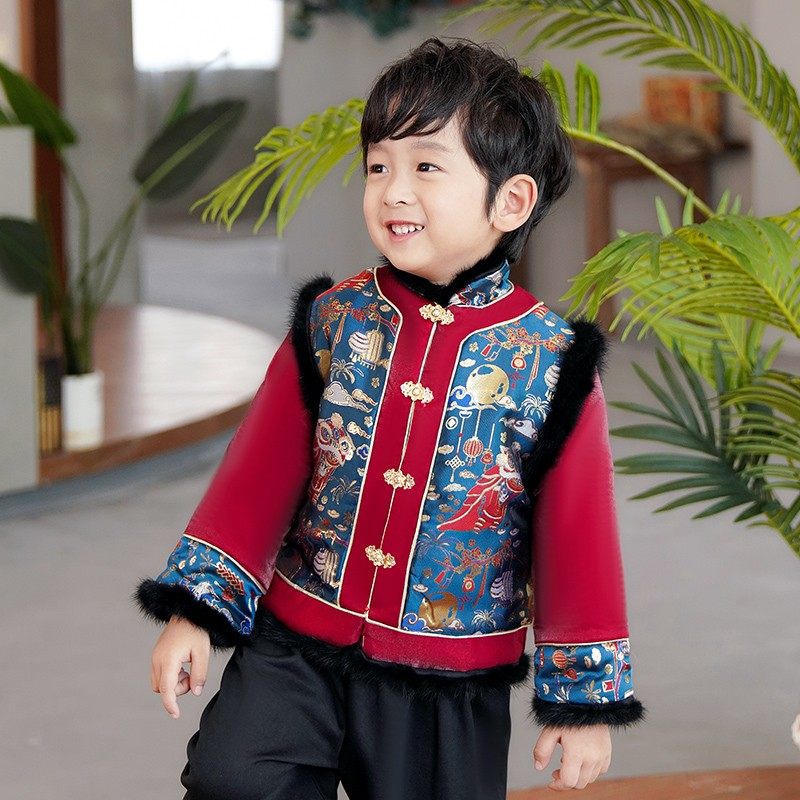男宝宝唐装冬款加厚儿童元宵中国风国学服男童周岁礼服套装表演服,童装/婴儿装/亲子装,唐装,淘宝优惠券,粉丝福利购,淘宝优惠卷