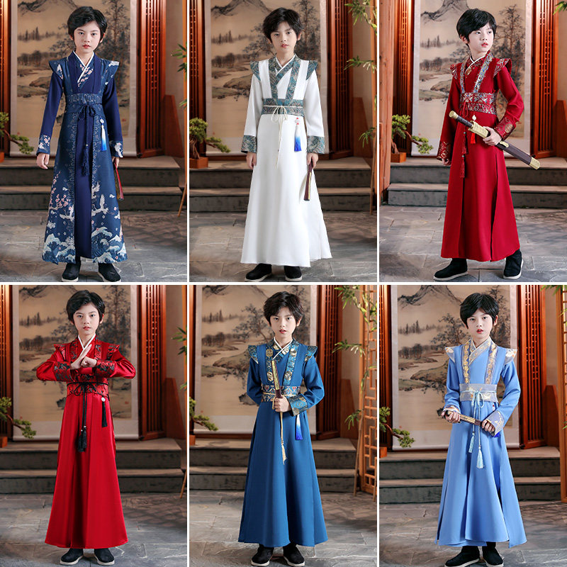 男童古装汉服秋冬款女童中式童装礼服儿童唐装国学服中国风演出服,童装/婴儿装/亲子装,汉服,淘宝优惠券,粉丝福利购,淘宝优惠卷