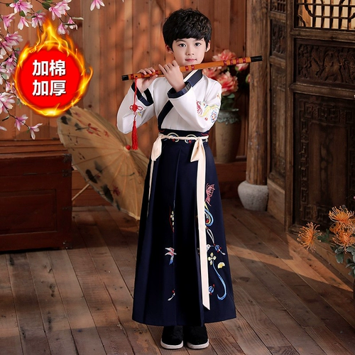 Детское ханьфу, детский осенний демисезонный костюм для мальчиков, китайский стиль, детская одежда