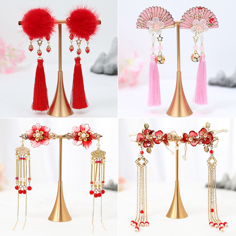 女童汉服发饰宝宝中国风古代头饰儿童古风发夹发卡小女孩流苏发簪