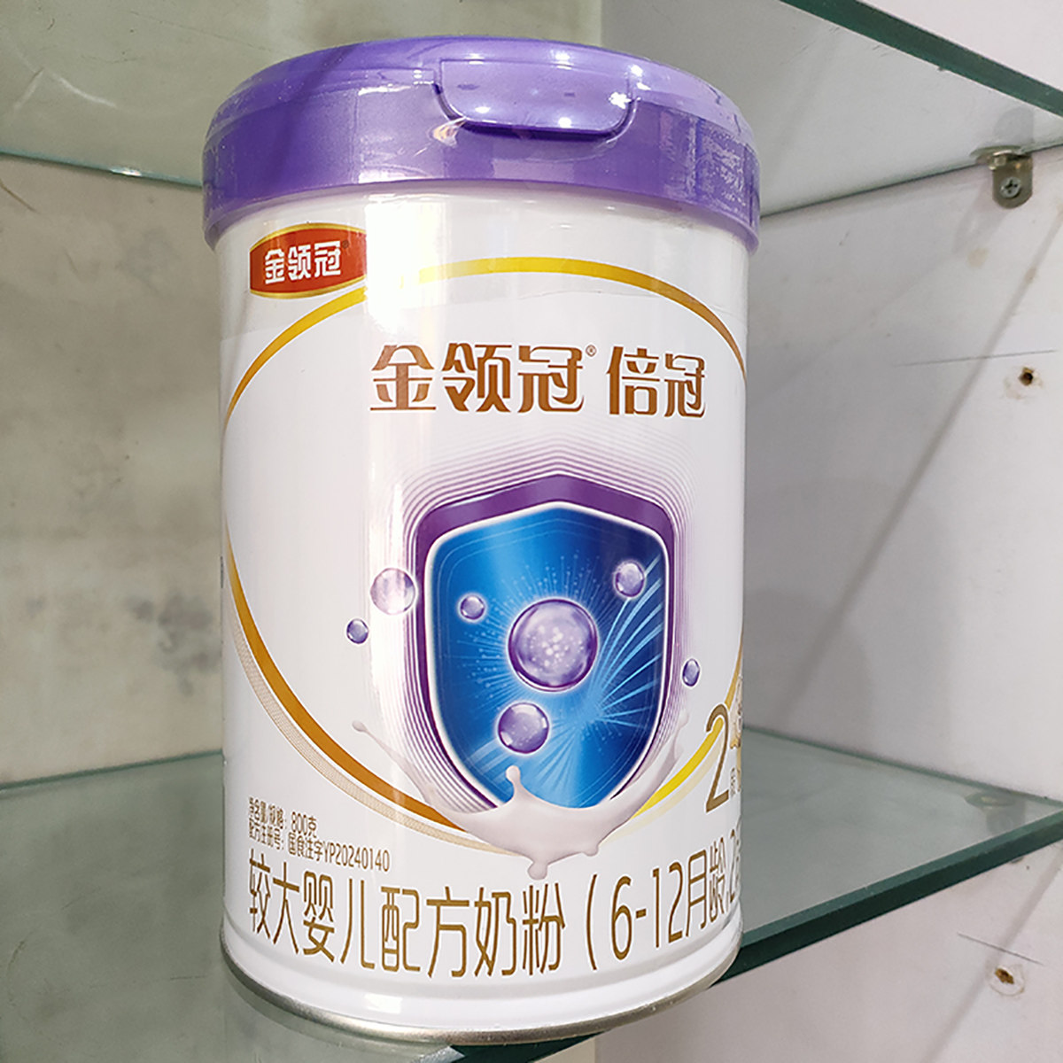 伊利金领冠倍冠2二段较大婴儿配方800g克奶粉可追溯无积分