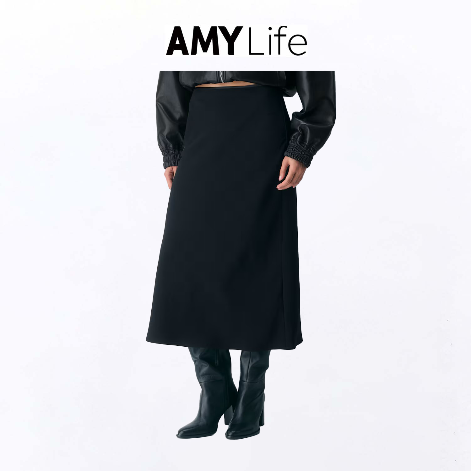 北美代购正品aritzia Devotion Skirt 舒适百搭长裙 休闲通勤裙
