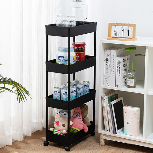 夹缝置物架卧室宿舍可移动小推车卫生间厨房多层缝隙零食收纳架子