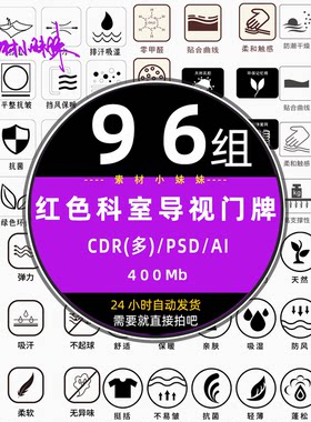 电商服装衣服被子家纺内衣裤子面料材质功能性图标ai设计矢量素材