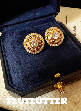 Fluflutter｜馥芙特高级轻奢精致小资女生珠宝级做工镶钻耳钉耳饰