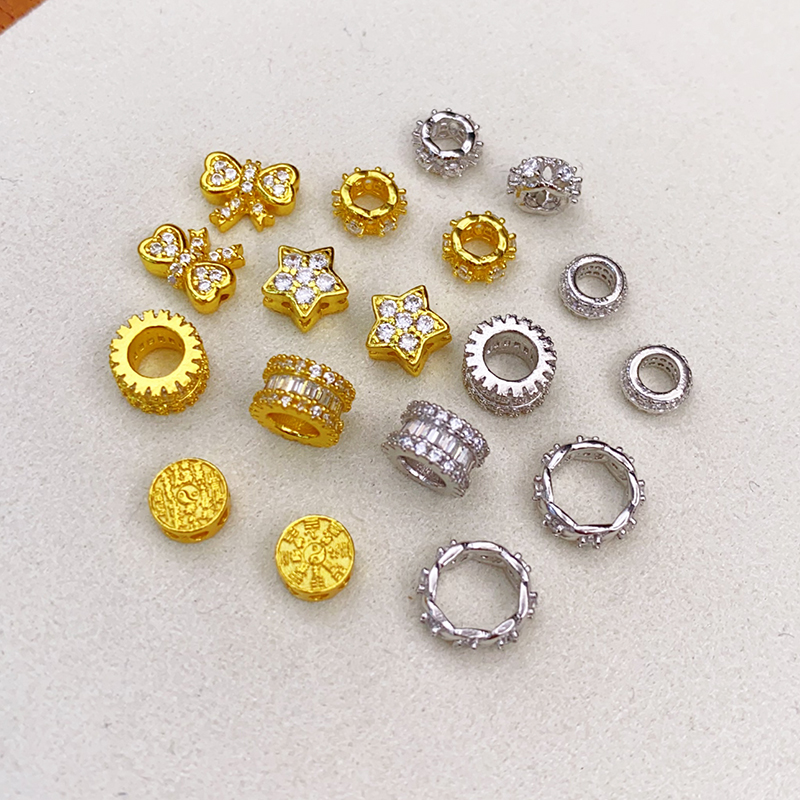 925银纯银配件隔珠手工材料