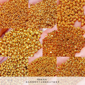 按克S925银灯笼珠南瓜珠爆闪珠24K镀金diy手链手串项链手工配件