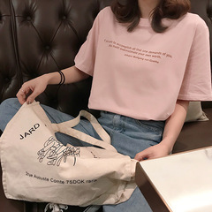 Net red short sleeve women's super fire style T-shirt loose summer wear Korean versatile student half sleeve top fashion